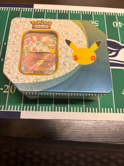 Pokémon TCG Celebrations Pikachu Tin w/ Sylveon Promo Sealed English