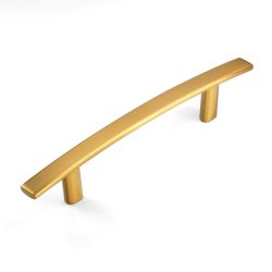 Hestia Hardware 10 Pack | 3.75"  (3-3/4" Hole Centers) Arched Handle Pull For Kitchen and Bathroom Cabinet Hardware Brushed Gold 96mm Center to Center