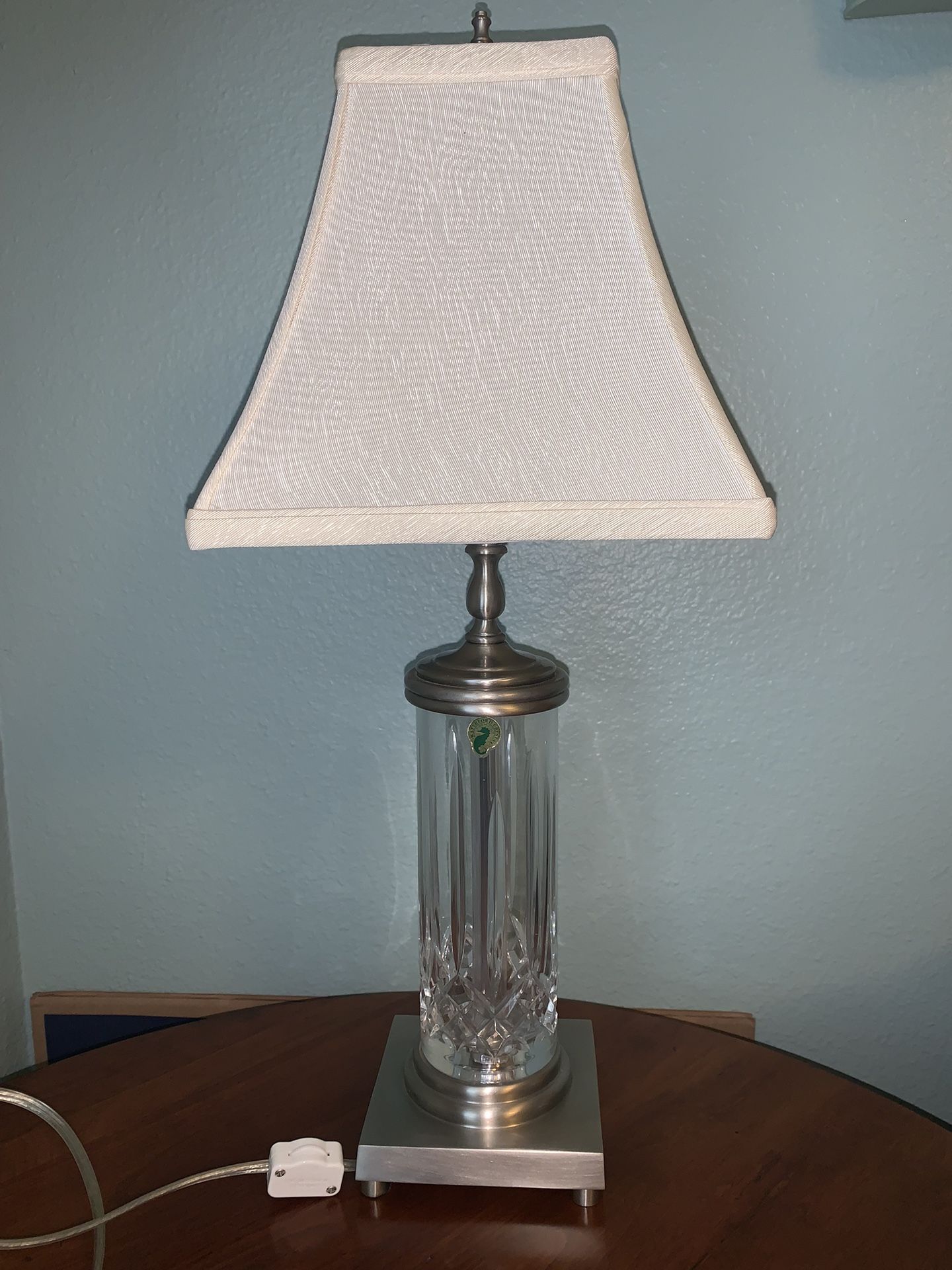 Vintage WATERFORD Crystal Lamp, Lismore Pattern 22” Tall