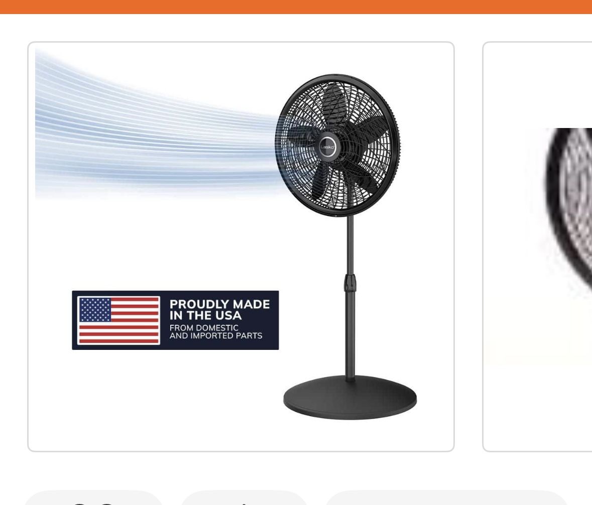 18” BLACK STANDING FAN NEW