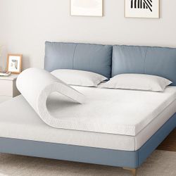 3 Inch Firm Memory Foam Mattress Topper Twin, Dual Firmness with 40D High-Density Foam, 320GSM Bamboo Viscose Cover, Non-Slip Bottom & Adjustable Stra