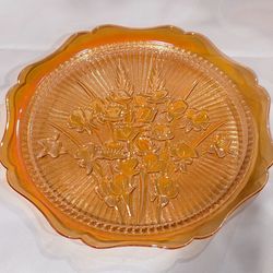 Jeanette Glass Carnival Glass Platter
