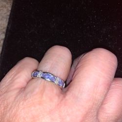 Sterling & Light Amethyst Ring (band)