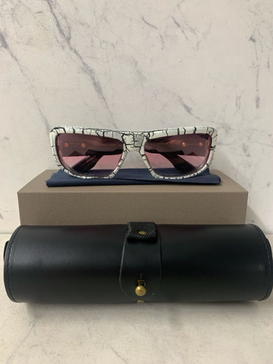 WDW x DITA Superflight Sunglasses *Limited Edition* Crackle White (PO1018063) -Like New Condition