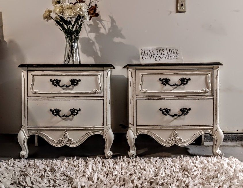 French Provincial Farmhouse Nightstands