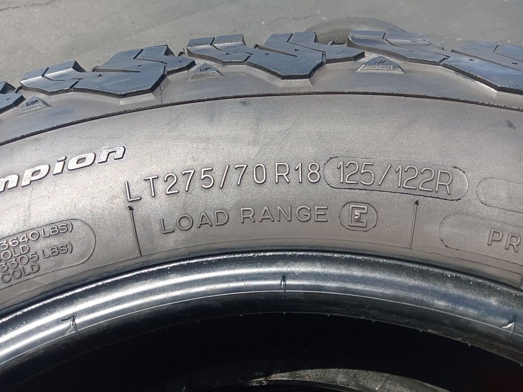 4 Llantas Lt 275 70 R18 Bfgoodrich All Terrain