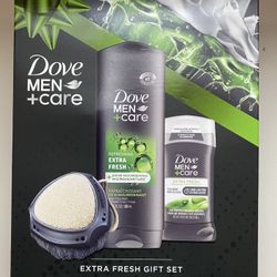 Dove Men+Care gift set -bodywash, deodorant and shower tool