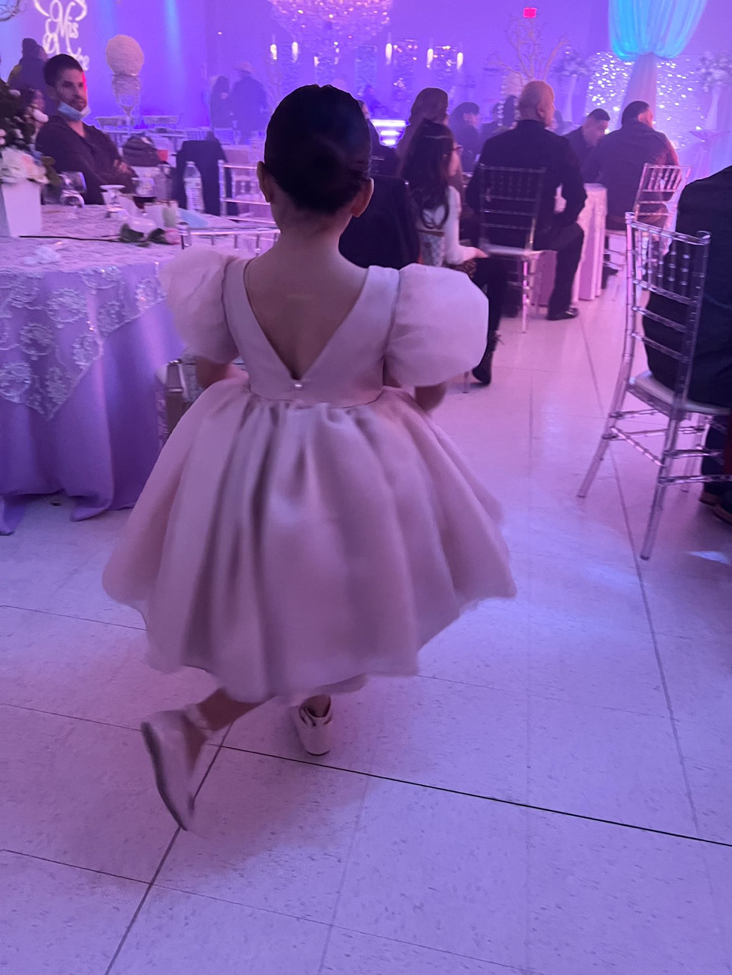 Fashion Girl Princess Vintage Dress Tulle Child Vestido Puff Sleeve Pink Wedding Party Birthday Tutu Dress size 5 5T