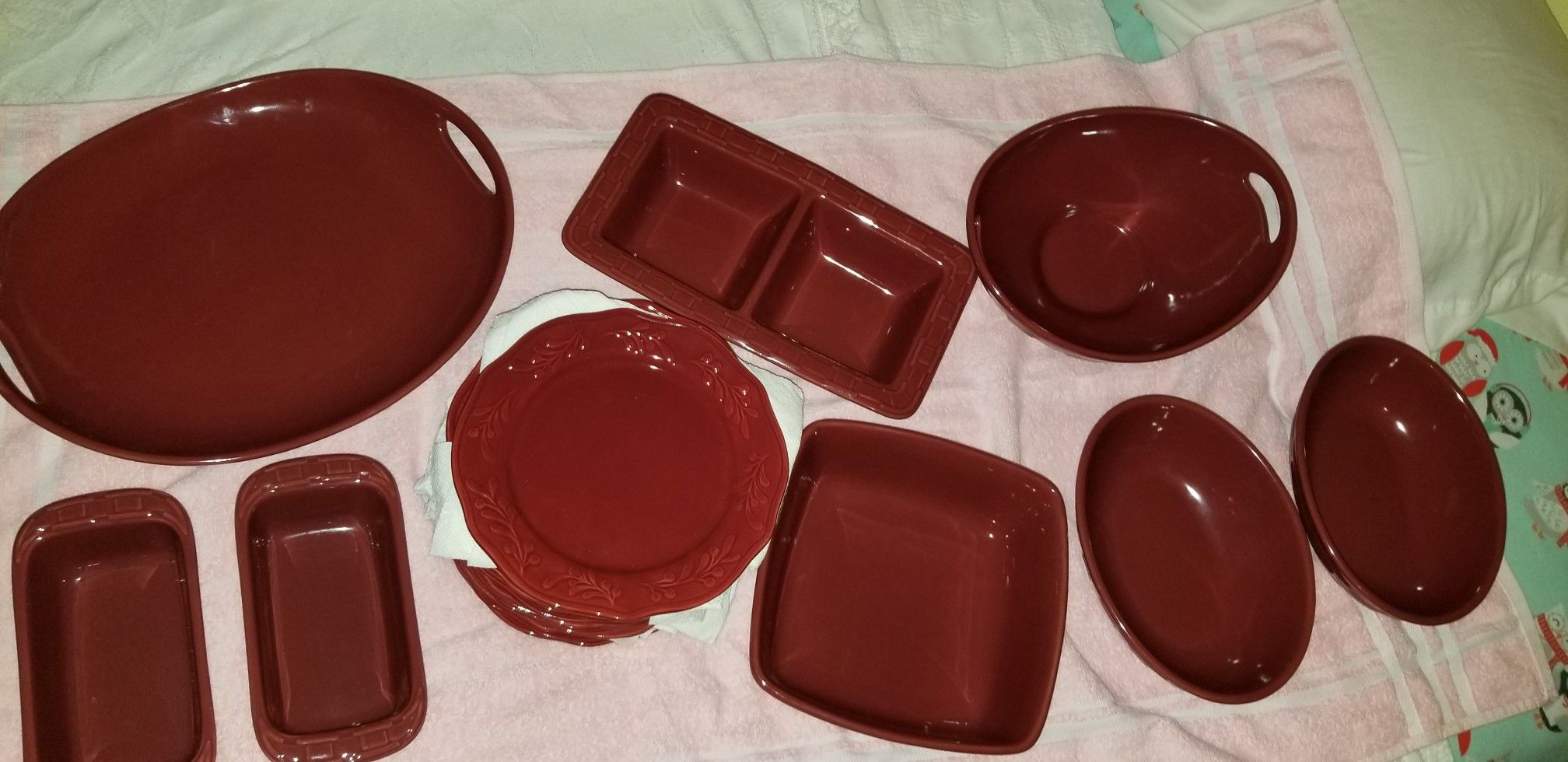 Longaberger Vitrified Pottery Serving Dishes