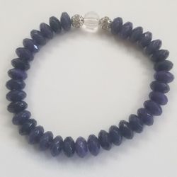 Blue Beads On Strechy Cord 