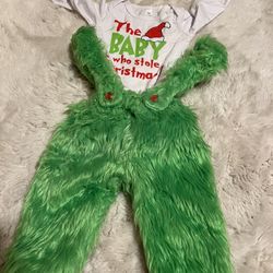 Traje De Grinch De Bebé De Navidad Para Cero Meses A Tres Meses