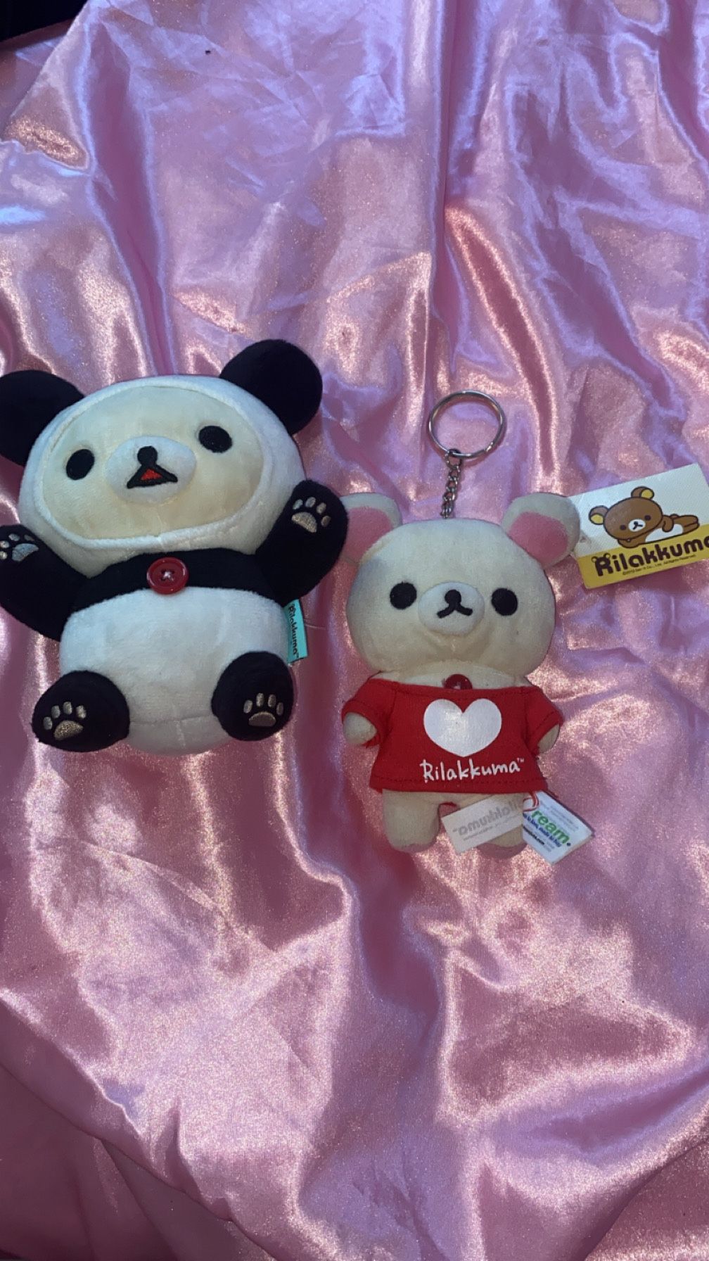 Rilakkuma Plush And Key Chain Plush Set. 