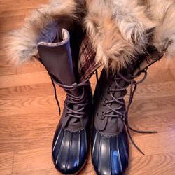 Water/Suede/Fur Boots 