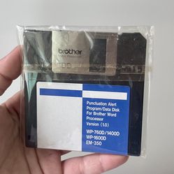Brand New Sealed  Vintage Brother Word Processor 1.0 WP-3400 Floppydisk 