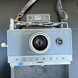 Polaroid Automatic 100 Land Camera Complete Kit - Case, Manual, Flash, Filters, Accessories - Vintage 1963