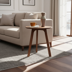 Avignon Solid Wood Round End Table