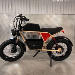 New! 1500 W, Electric Bike, 35 Mph Fast, Full Suspension, Retro Style With Basket, Sand Or Black Free Delivery + Lock! 