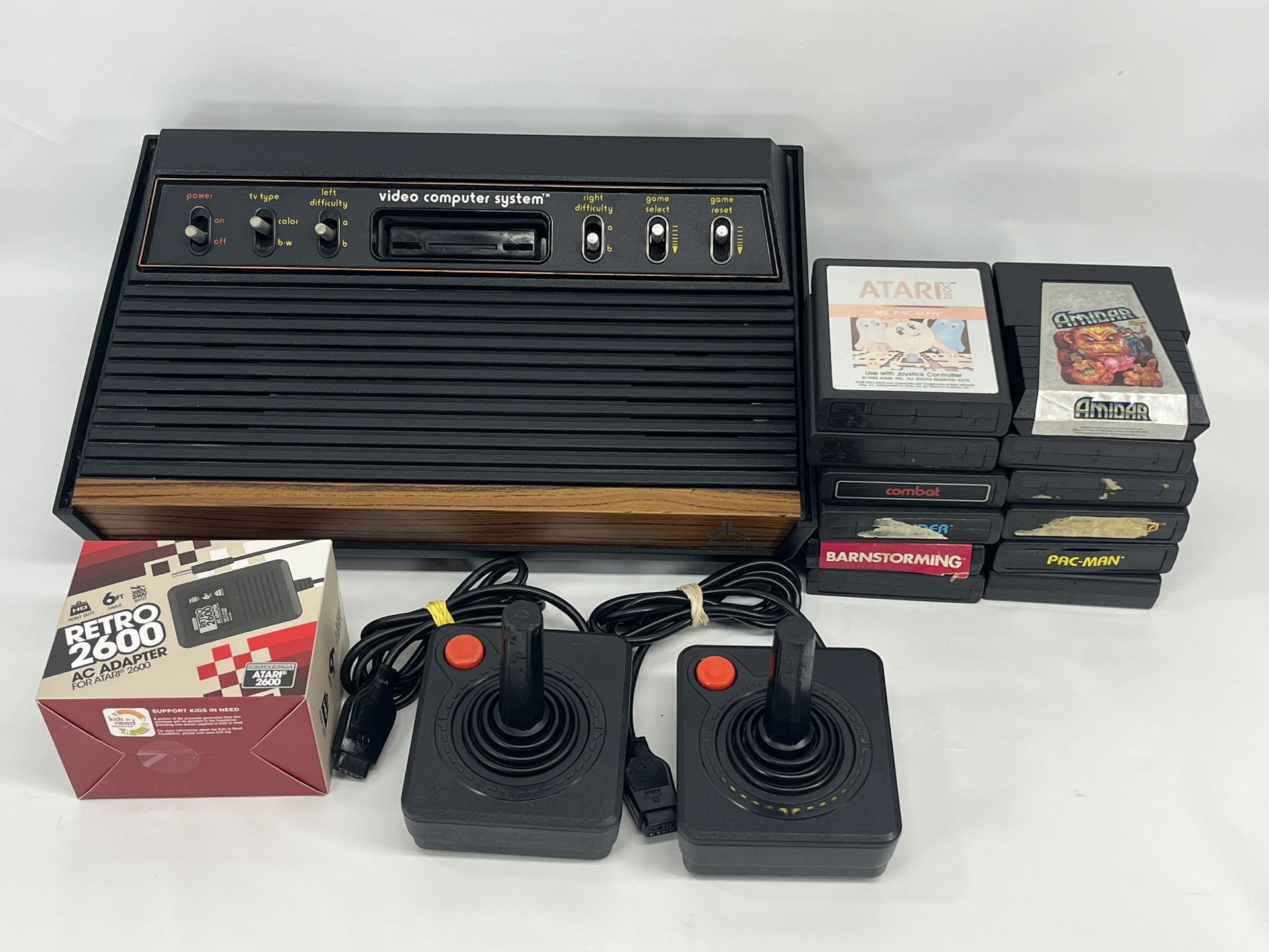 Atari 2600 Six Switch Console Light Sixer Bundle With 12 Games