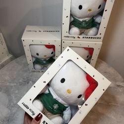 Hellokitty X starbucks plushy