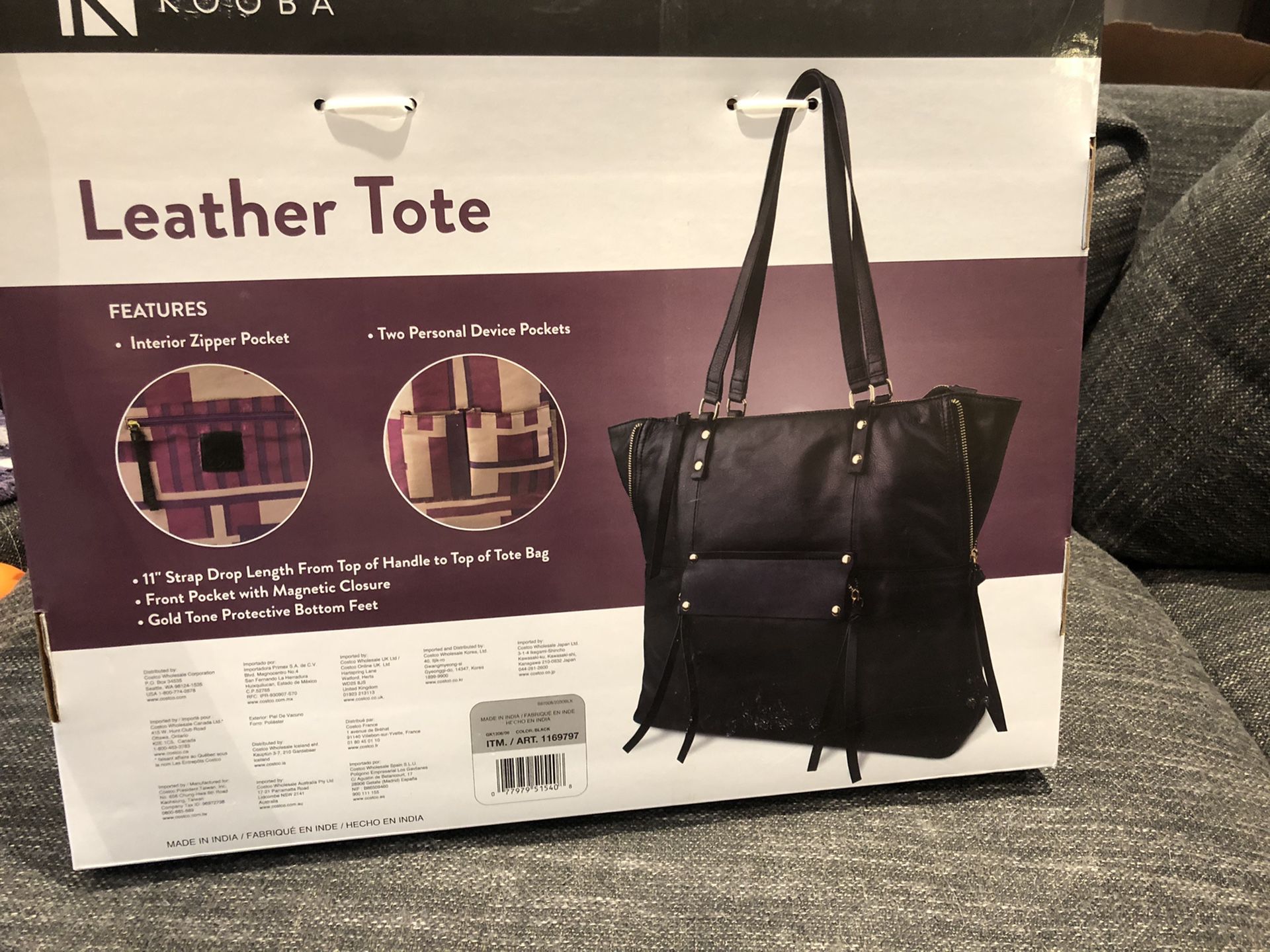 Brand new leather tote bag