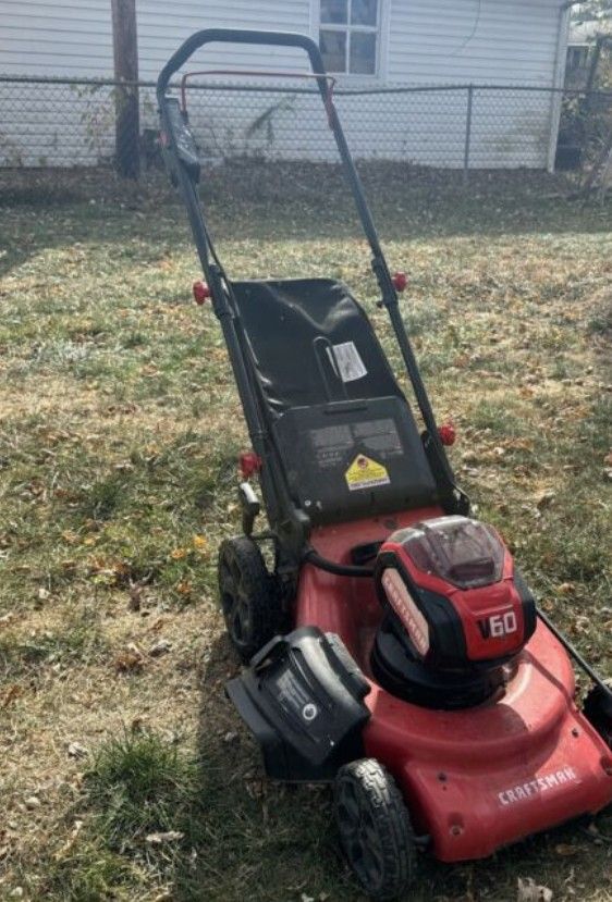 Craftsman 60v Lawn Mower W/ One Battery And One Charger
