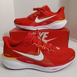 Size 13 Kansas City Chiefs Nike Men's Air Zoom Pegasus 41 Running Shoes Red