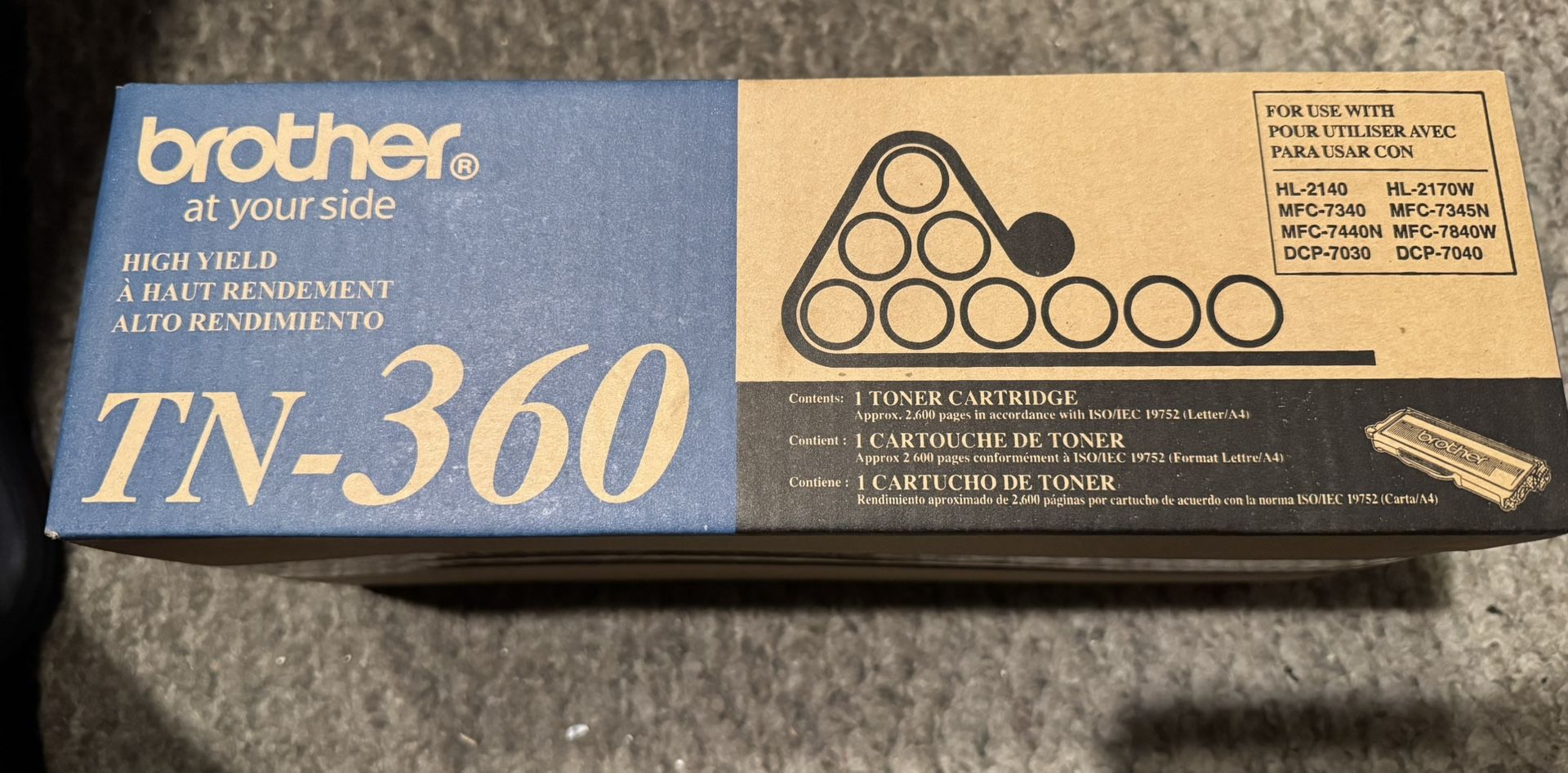 Brother TN-360 Black Laser Printer Cartridge