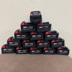 Milwaukee battery price is firm and for each one, they are new