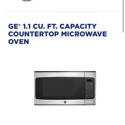 GE Stainless Steel Counter Top 1.1 CF Microwave . 