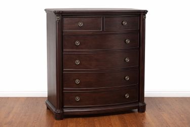 Tall Dark cherry dresser 6 drawers