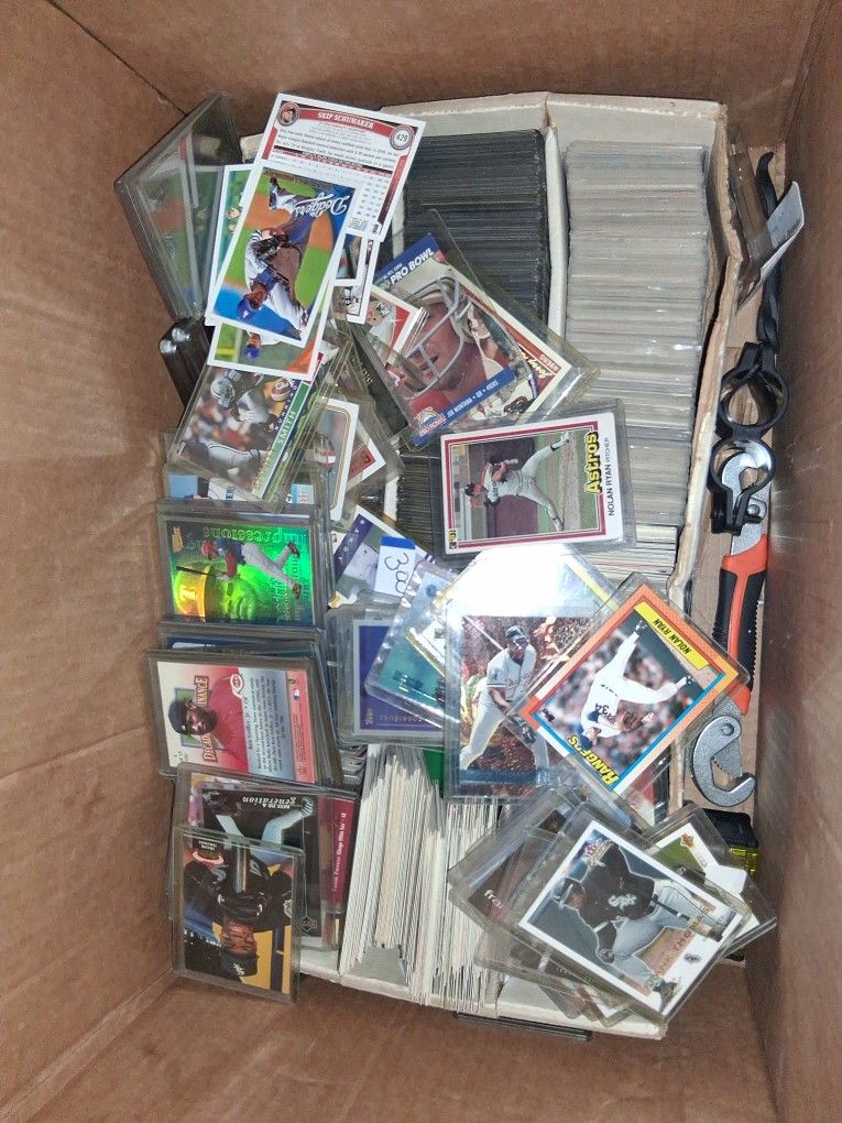 Huge Lot Of Old Baseball, Basketball, NASCAR, And FootBall Cards
