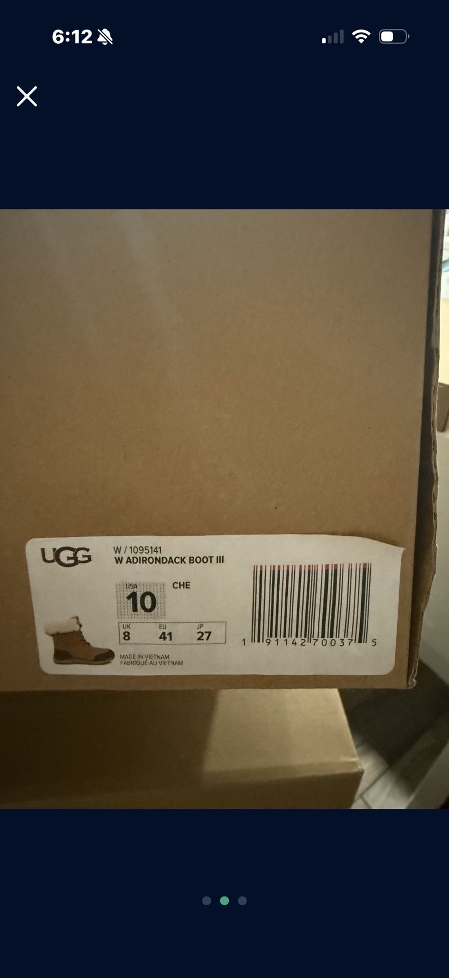 Ugg Authentic Boots Size 10 New 