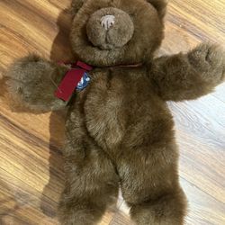 Vintage GUND Teddy Bear Doll Brown Plushie Stuffed Animal 16"collectible Furry