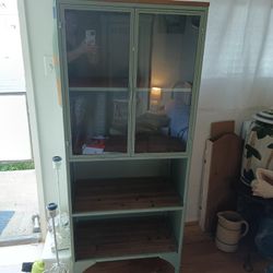 Glad Door Metal Cabinet Book Shelf Storage 