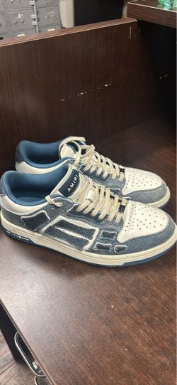 Amiri Skel-Top Low Denim Sneakers