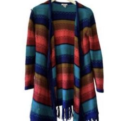 Brand New With Tags - forever 21 Multi Color Open Long Cardigan 