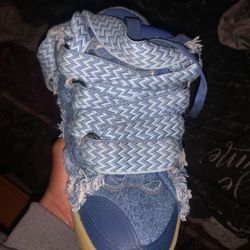 Lanvins Frayed Denim Blue