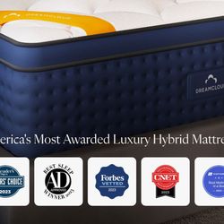 Dream Cloud 16" Cal- King  Mattress - Luxury Hybrid Gel Memory Foam