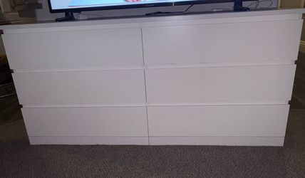 white ikea 6 drawer dresser