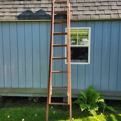 Functional/Antique wooden extension ladder in good condition - $70 or best offer (OBO)