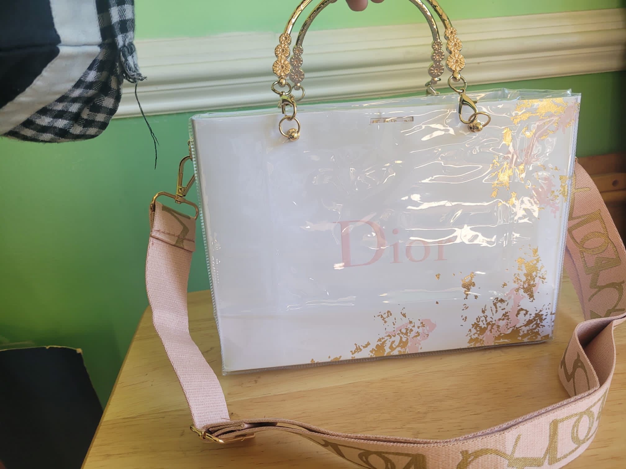 Dior Paper Shopping Bag  PVC Wrap Tote Bag