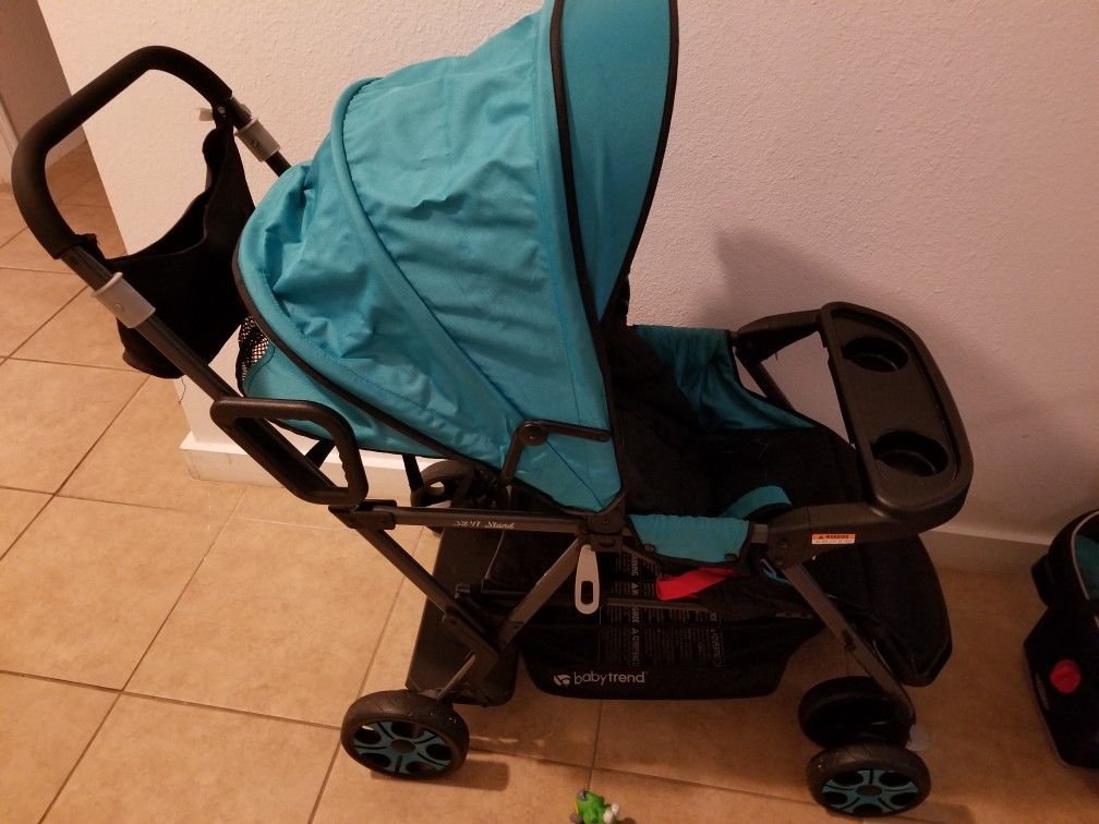 baby stroller and car seat