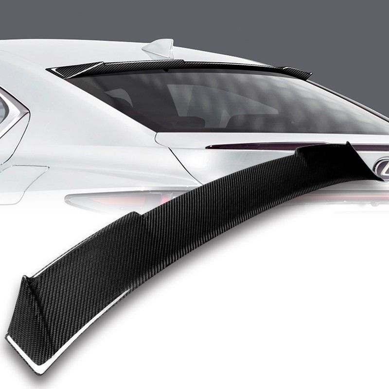 For 2021-2023 Lexus IS300 IS350 IS500 Carbon Fiber Window Roof Visor Spoiler -(2-RSP-6644-CF