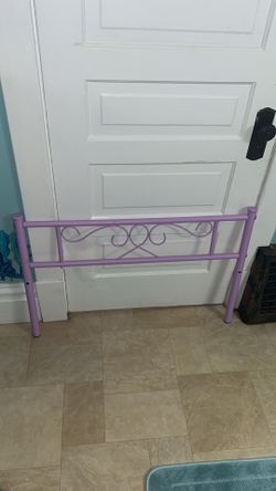 Purple Twin Metal Bed Frame – Headboard & Footboard