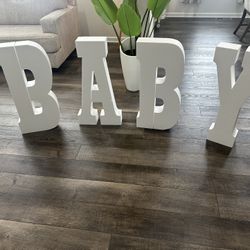 Large BABY styrofoam letters 30”x4” for sale