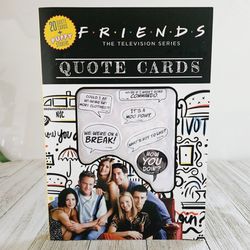 Friends the Television Series 20 Pack of Quote Cards Post Cards and Puffy Stickers. Make up your own quotes! ISBN: 978-1-68412-942-3. New!

Jennifer A