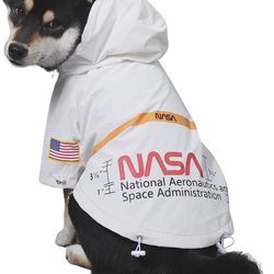  Dog Raincoats, Reflective Rain Jacket Water Proof, Dog NASA Costume, Dog Clothes, Pet Stylish Streetwear Outfit for Dogs Cat Puppy Small Med