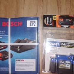 BOSCH , KOBALT and PASLOAD BATTERIES.