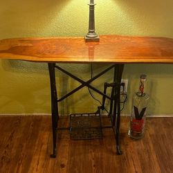 Sewing Machine With Epoxy Cherry Wood Top