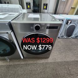 7.4 Cu. Ft. Ultra Large Electric Dryer With Sensor Dry, Turbo Steam 